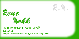 rene makk business card